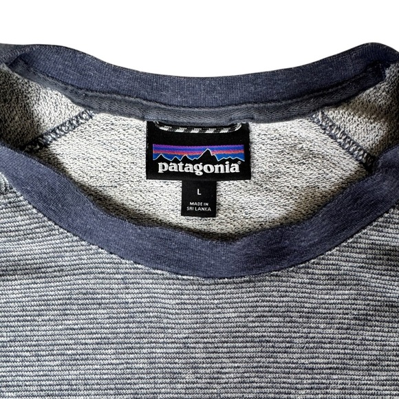 Patagonia Men’s Long Plains Dolomite Blue Sweatshirt Crewneck pullover Large - Picture 3 of 12